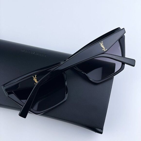 NEW Saint Laurent SLM103 001 Black Gray Gradient Cat Eye Women Sunglasses - Picture 10 of 14